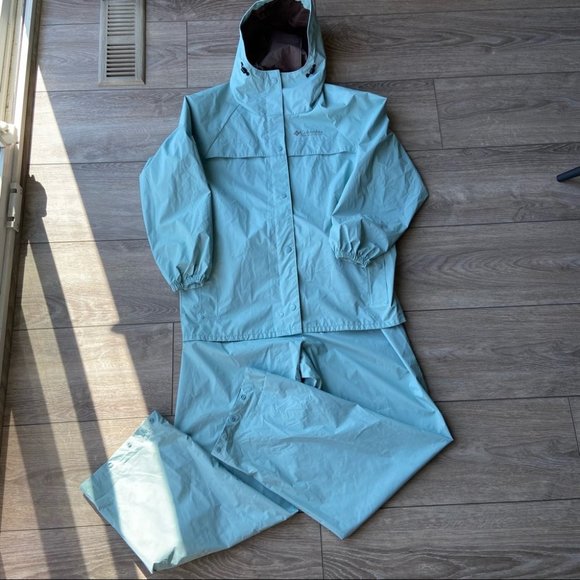 Columbia Rain Jacket Rain And Pants Set - Picture 1 of 16